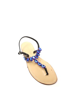 Blue jewels Capri sandals Da Costanzo | PIETREBLUBLU